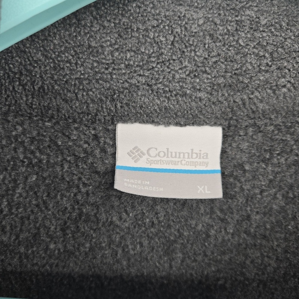 Columbia Flattop Ridge Half Snap Jacket Mens XL Grey Burgundy Fleece‎ Men's - Picture 5 of 10